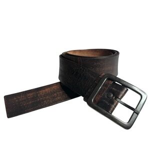 American Eagle Y2K 01977‎ Dark Brown Leather Belt Mens Size Small